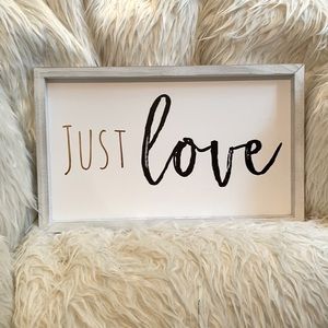 “JUST love” home wall decor